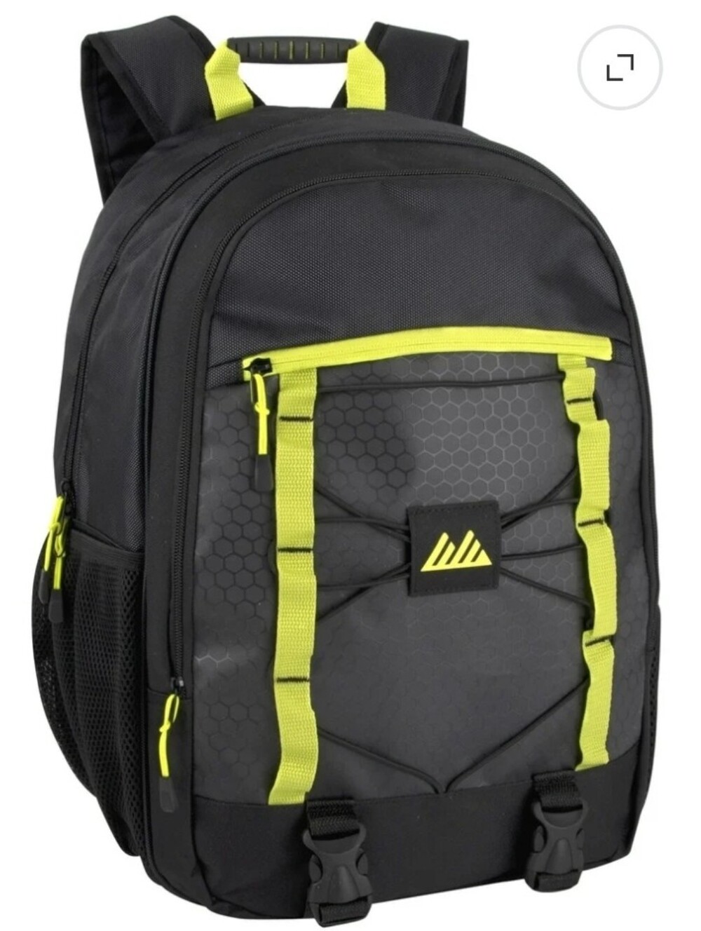Black Backpack with Yellow Accents - Performance Daypack